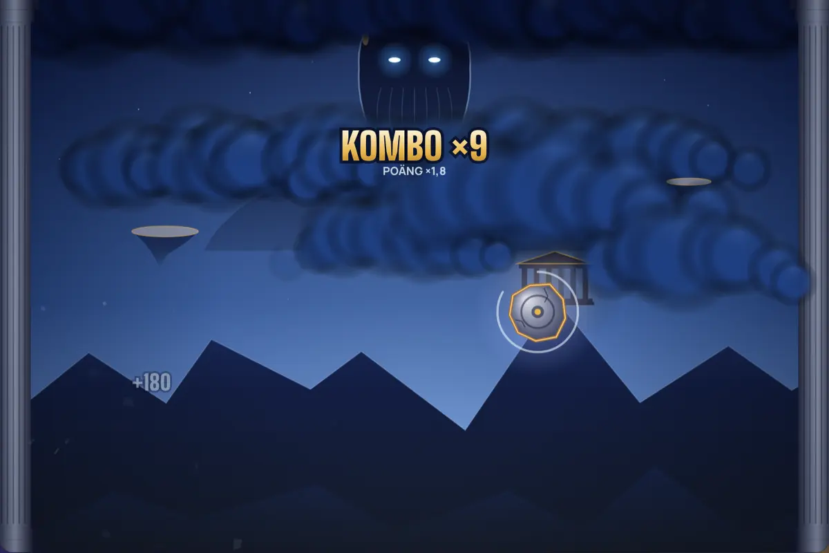 Snabbt prov pågår: kombo ×9 över Molnporten, ett stenmål mitt i bild